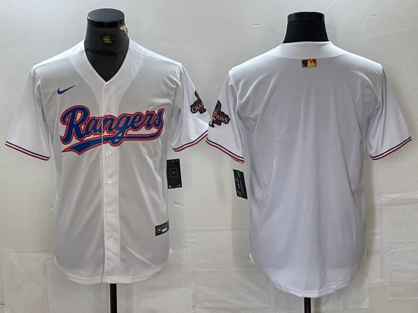 Men Texas Rangers Blank White Game Nike 2024 MLB Jersey style 1->texas rangers->MLB Jersey